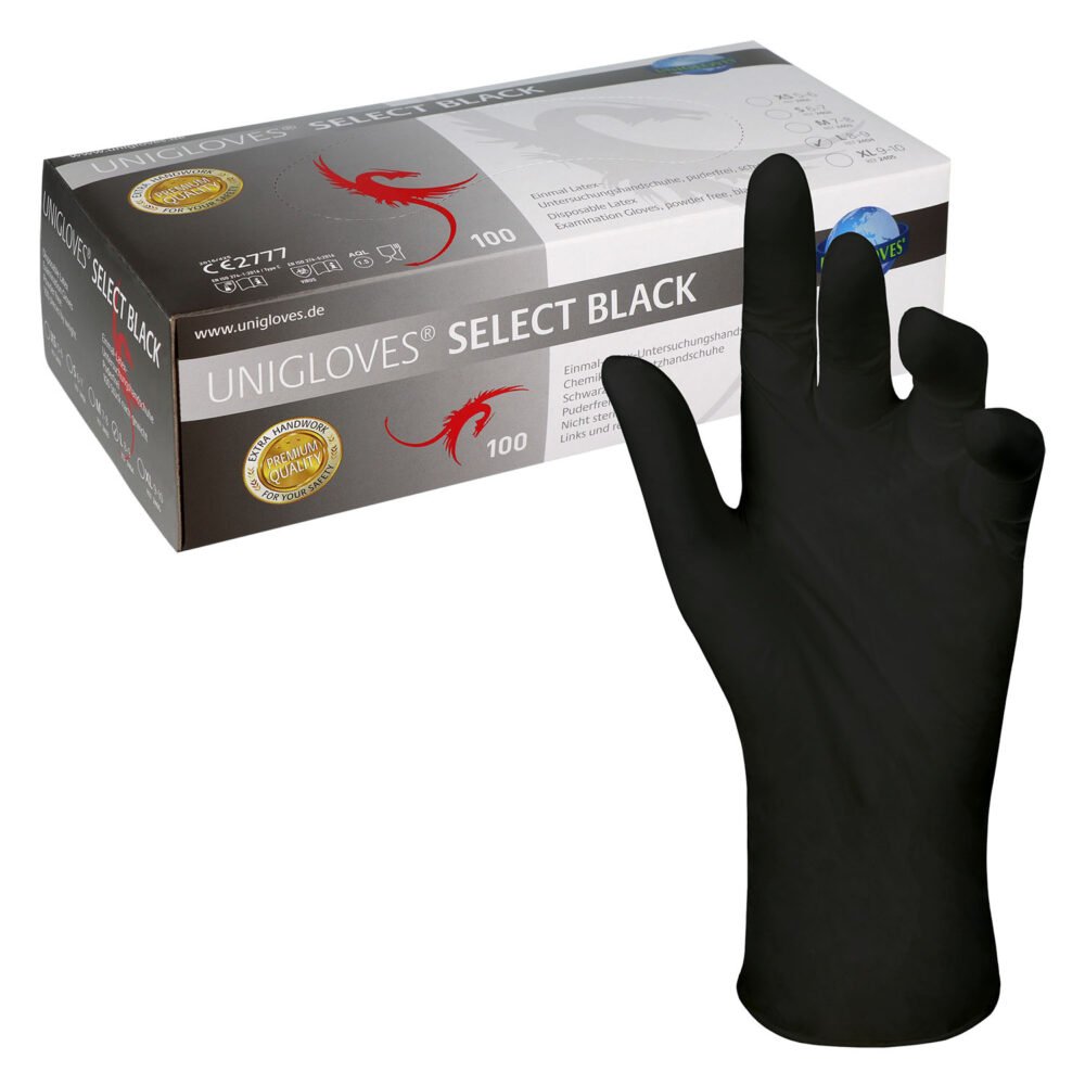 Unigloves SELECT BLACK Latex