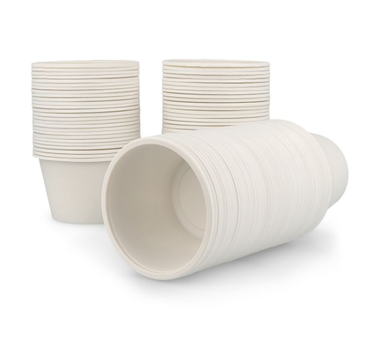Biodegradable cups - 100 pieces / Content: 120 ml